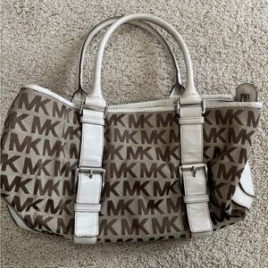 Michael Kors Tan and Cream Satchel